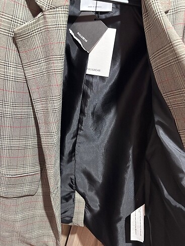Pull and Bear Blazer ekose ceket