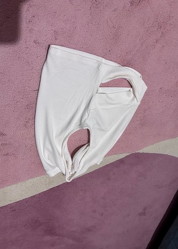 Beyaz Mini Hamile ve Emzirme Üstü - Görsel 3