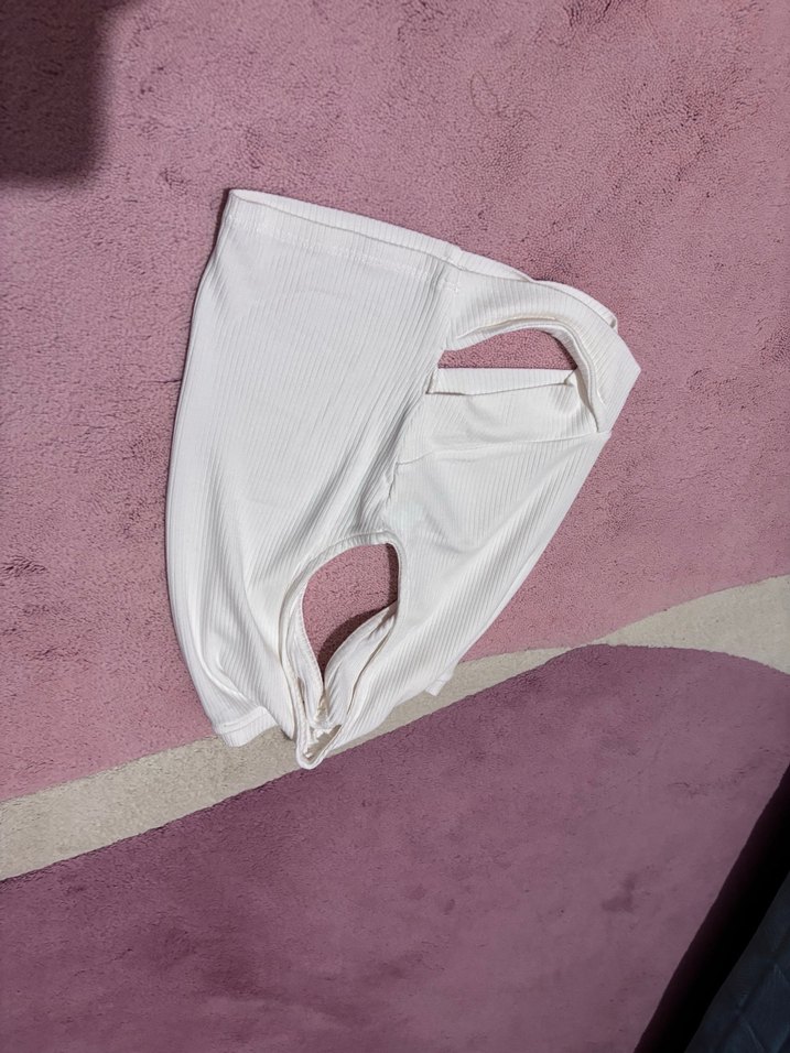 Beyaz Mini Hamile ve Emzirme Üstü - Görsel 3