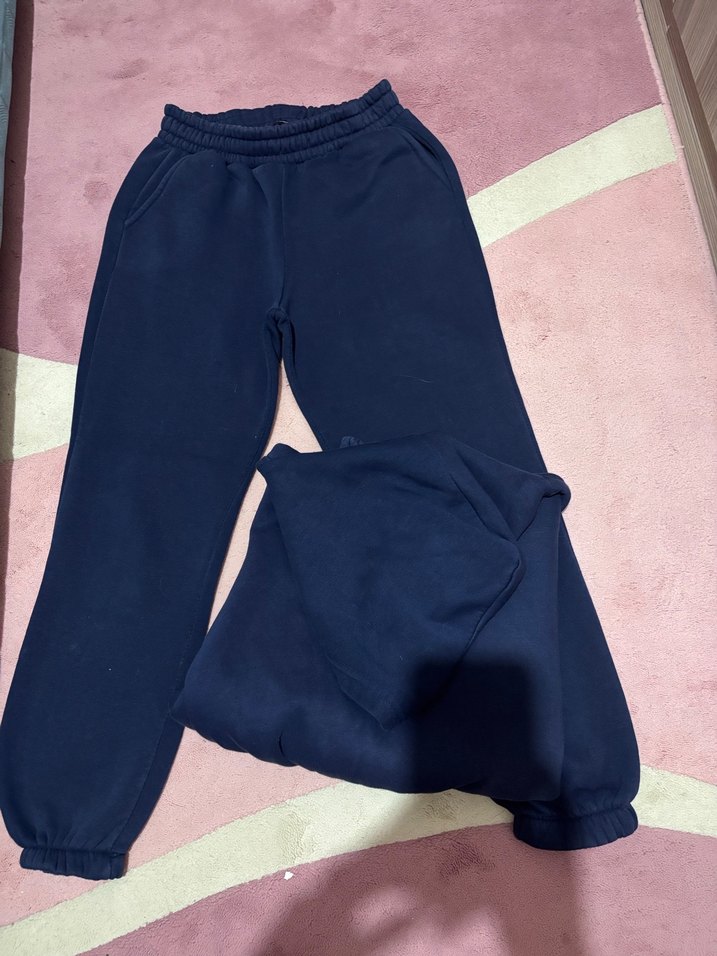 Kadın Lacivert Bol Kesim Sweatpant - Görsel 3