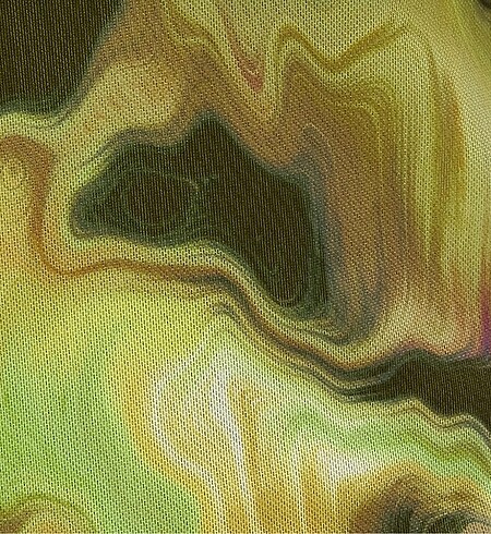 Yeşil batik desen büzgülü elbise - Görsel 2