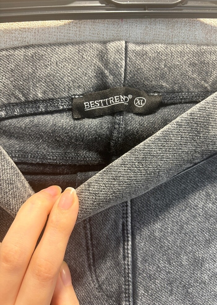 Gri kot tayt - Görsel 3