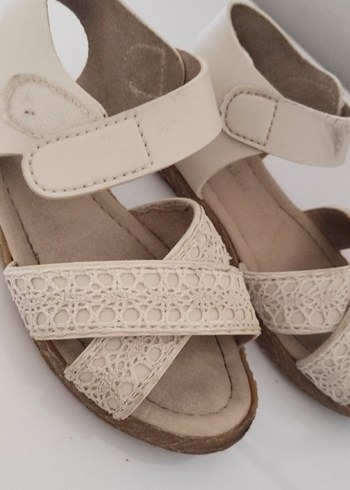 Kız Çocuk Bej Bohem Tarz Sandalet - Görsel 3