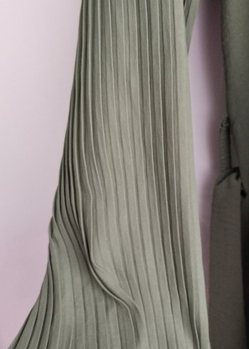 Uzun Kollu Piliseli Kadın Tunik çağla yeşili yepyeni - Görsel 3