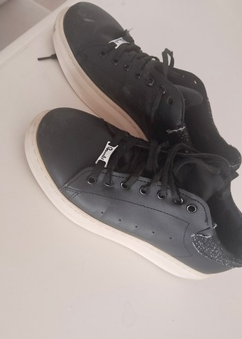 Siyah Bağcıklı Kadın Spor Ayakkabı - Görsel 6