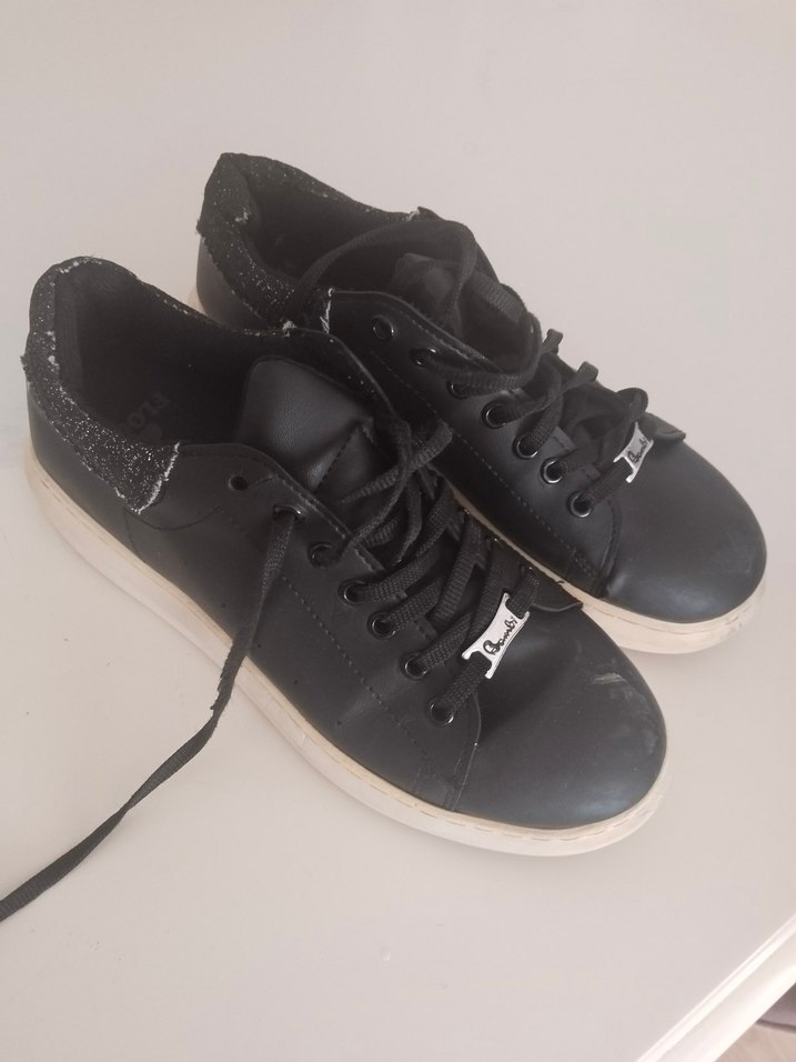 Siyah Bağcıklı Kadın Spor Ayakkabı - Görsel 5