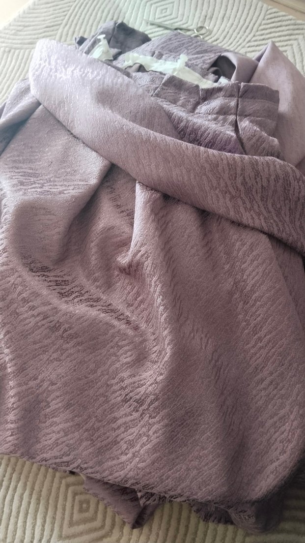 Mor Modern Desenli Perde - Görsel 2