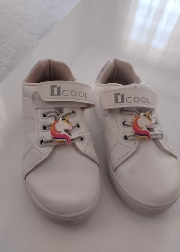 Kız Çocuk Beyaz Cırtcırtlı Sneakers - Görsel 2