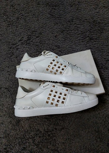 Beyaz Deri Valentino Sneakers - Görsel 5