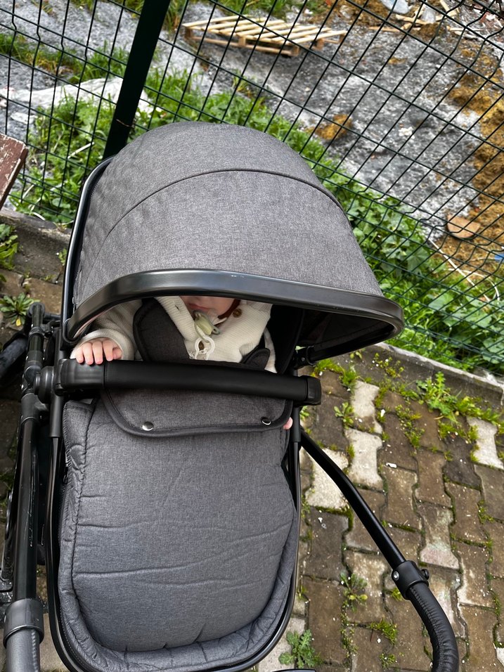 Siyah Bebek Arabası, Koyu Renkli - Görsel 2