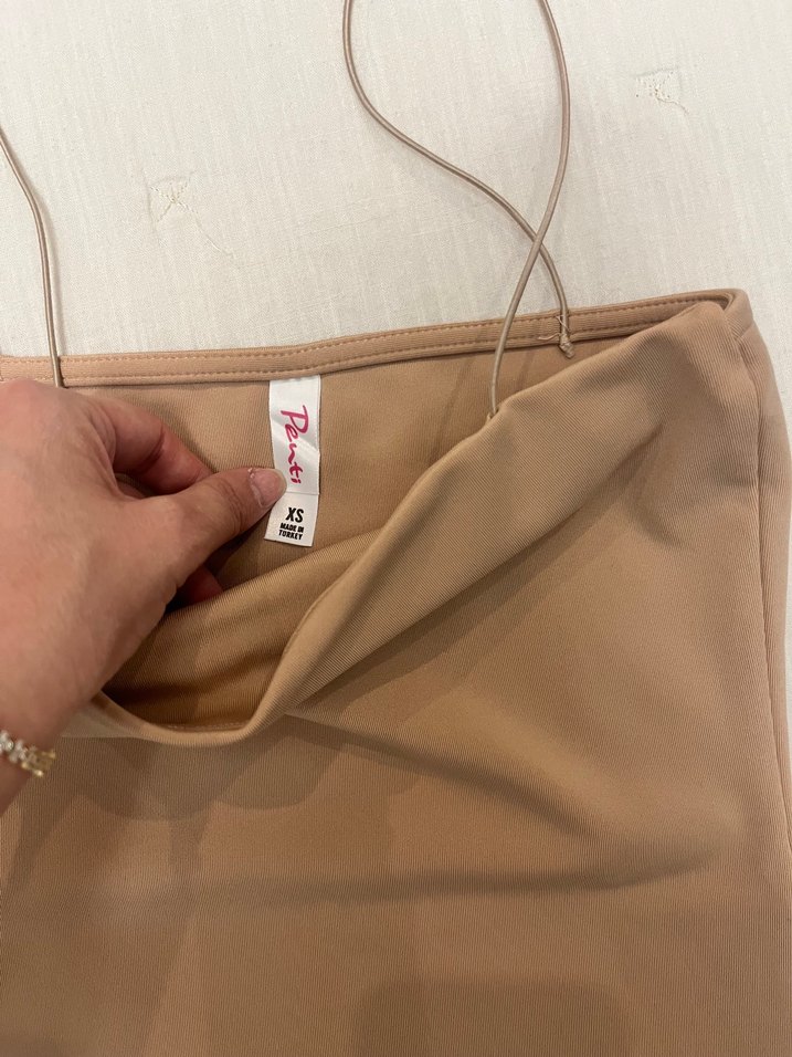 Bej  Askılı body - Görsel 3