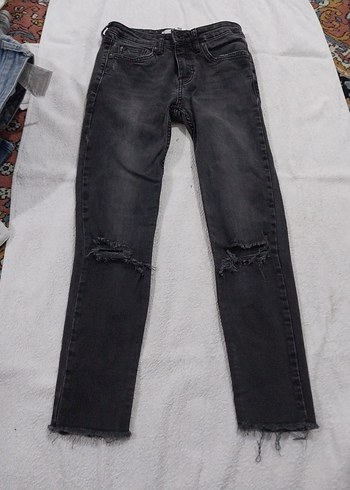 Gri Kadın Denim Jean