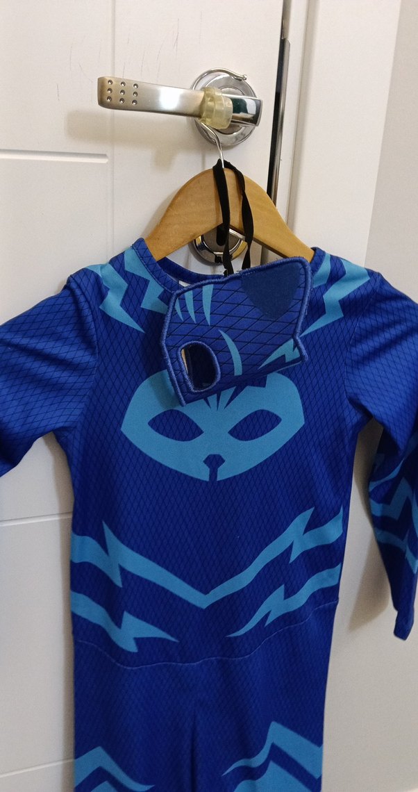 Mavi Çocuk Kostümü Yüksek Yaka Fermuarlı - Görsel 2