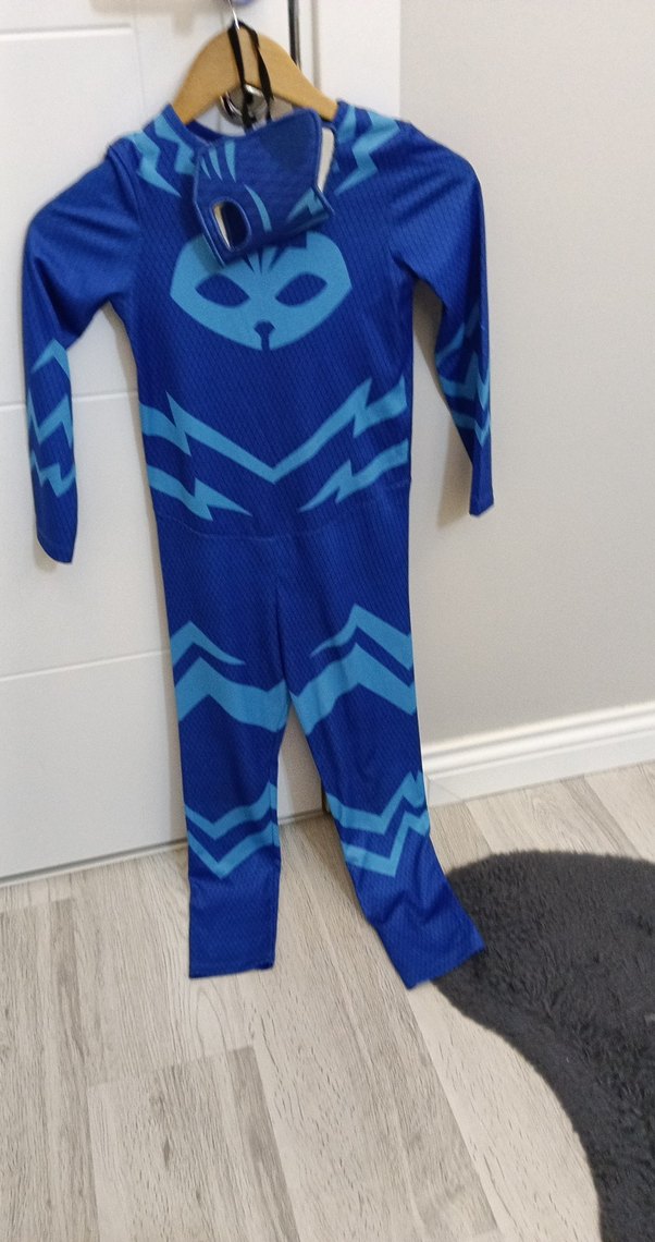 Mavi Çocuk Kostümü Yüksek Yaka Fermuarlı - Görsel 3