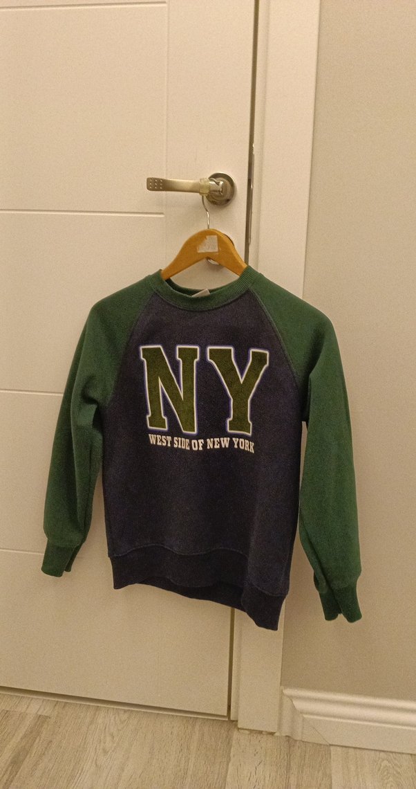 Erkek Çocuk Yeşil Baskılı Sweatshirt - Görsel 5