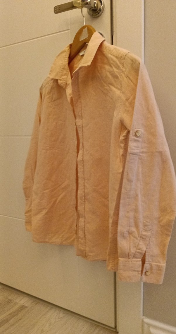 yavru ağzı pembemsi Gömlek, Uzun Kollu, Düğmeli - Görsel 2