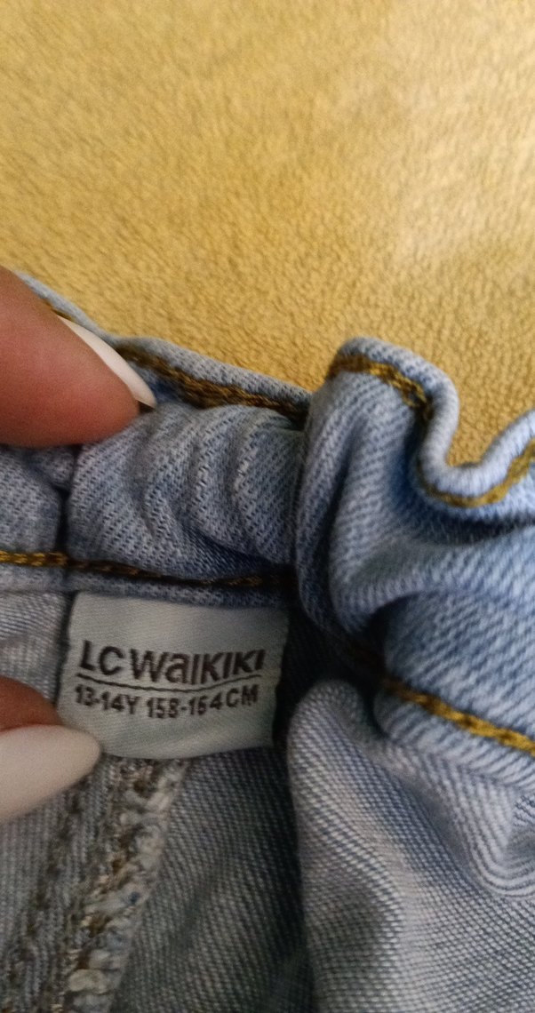 Erkek çocuk Mavi Rahat Kesim Midi Kot Pantolon - Görsel 4