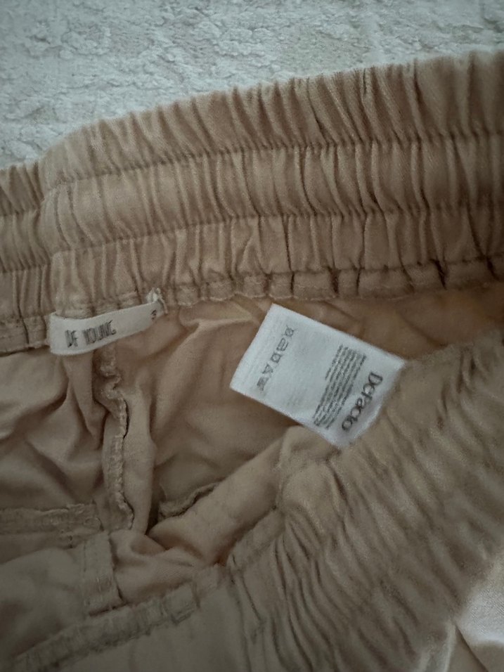 Bej Rahat Kesim Kadın Keten Pantolon - Görsel 4