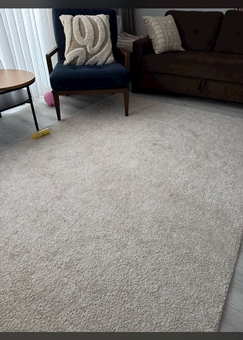 IKEA STOENSE KIRIK BEYAZ HALI ( yıkanmiş şekilde teslim) - Görsel 7