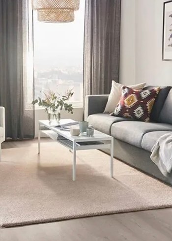 IKEA STOENSE KIRIK BEYAZ HALI ( yıkanmiş şekilde teslim) - Görsel 3