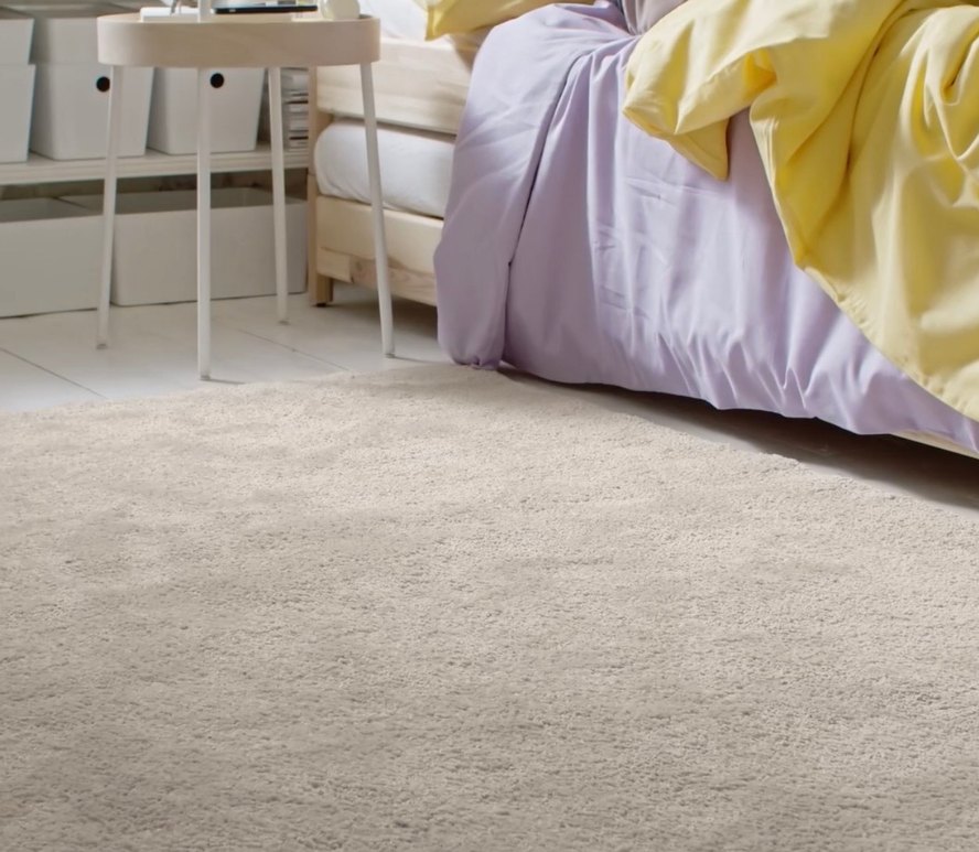 IKEA STOENSE KIRIK BEYAZ HALI ( yıkanmiş şekilde teslim) - Görsel 4