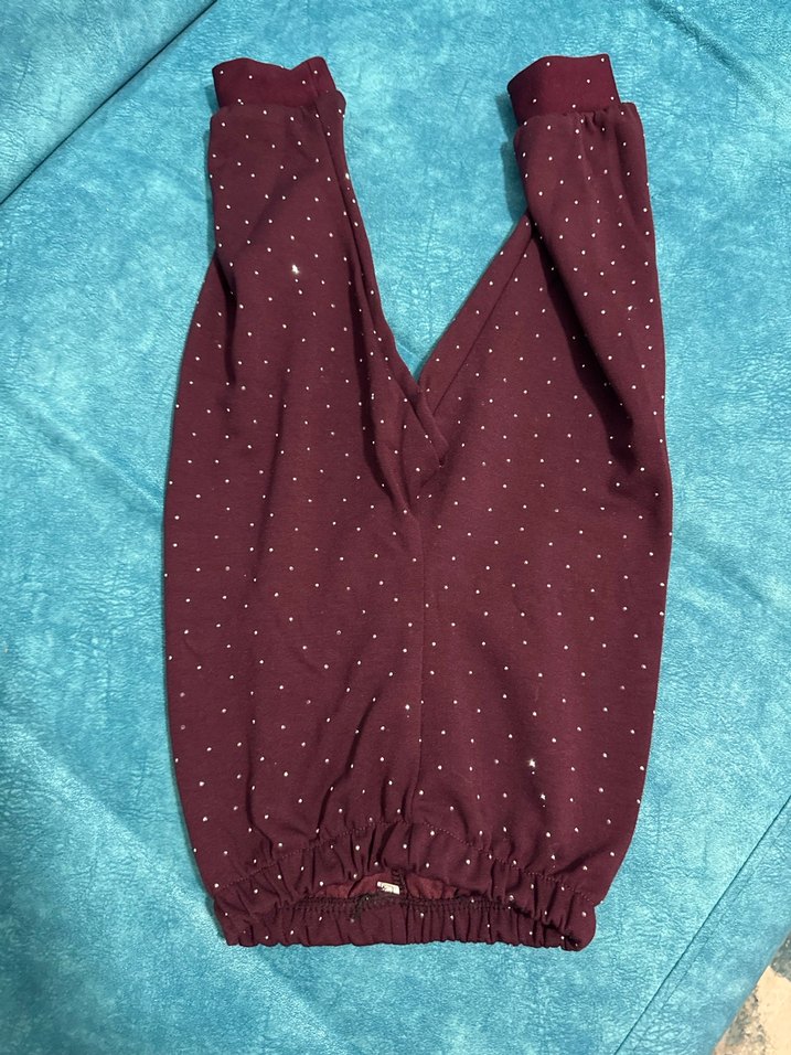 Bordo Taşlı  Kız Eşofman - Görsel 2