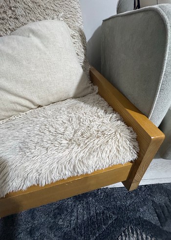 Ahşap Sallanan Berjer (Kırlent Dahil) - Görsel 9