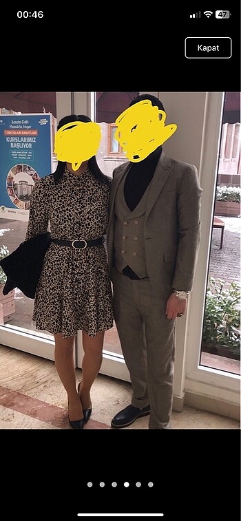 Defacto Leoparlı mini elbise