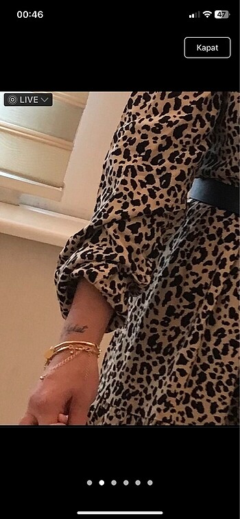 s Beden çeşitli Renk Leoparlı mini elbise