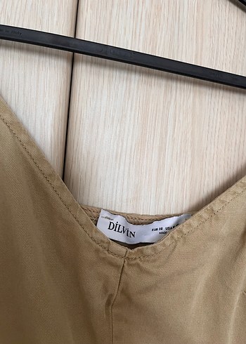 Çağla yeşili İnce Askılı Uzun Elbise - Görsel 3