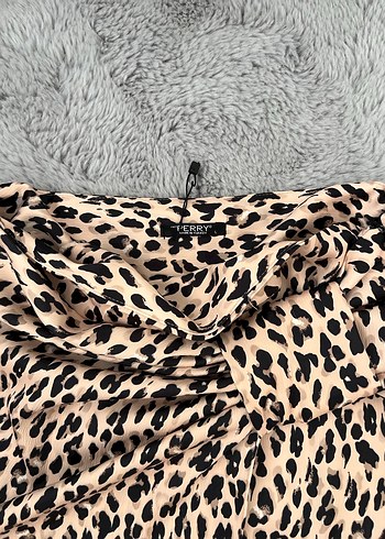 Kahverengi Leopar Desenli Uzun Kadın Etek - Görsel 3