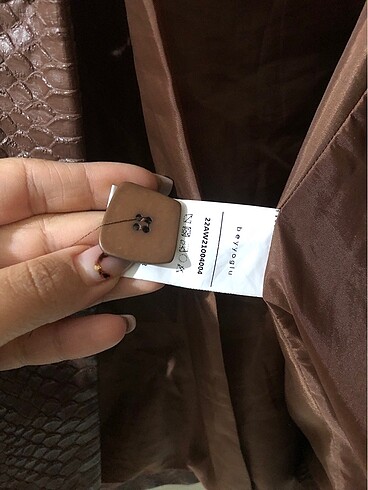 m Beden Deri blazer oversize