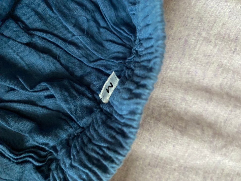 Nakışlı Mavi Midi Hamile Etek - Görsel 2