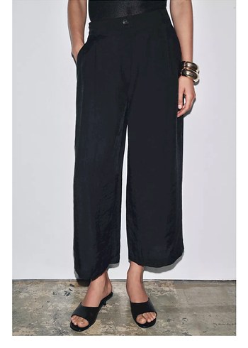 Zara Kahverengi Pensli Kısa Pantolon ZW collection - Görsel 10