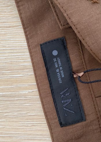 Zara Kahverengi Pensli Kısa Pantolon ZW collection - Görsel 6