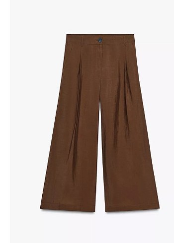 Zara Kahverengi Pensli Kısa Pantolon ZW collection - Görsel 7