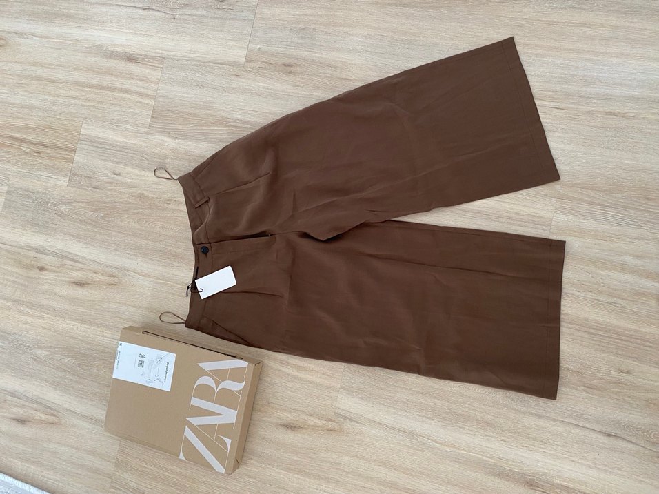 Zara Kahverengi Pensli Kısa Pantolon ZW collection - Görsel 2