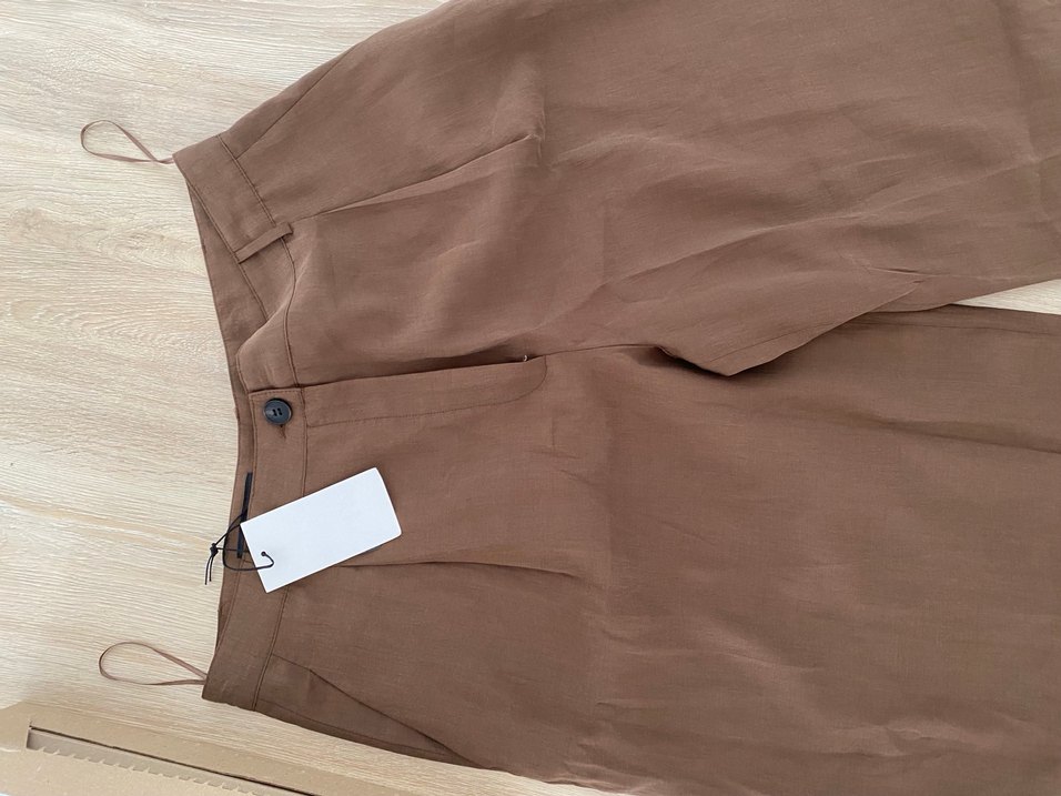 Zara Kahverengi Pensli Kısa Pantolon ZW collection - Görsel 4