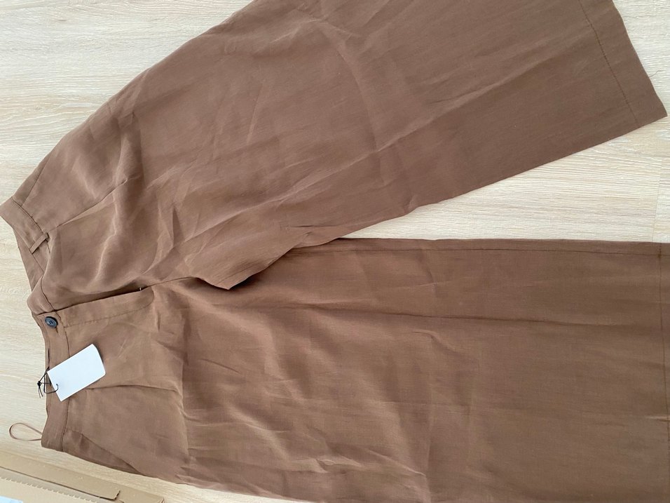 Zara Kahverengi Pensli Kısa Pantolon ZW collection - Görsel 5