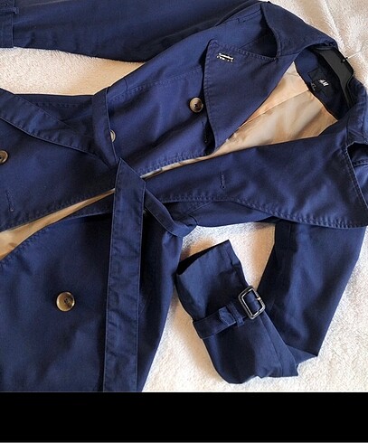 H&M Lacivert Trençkot