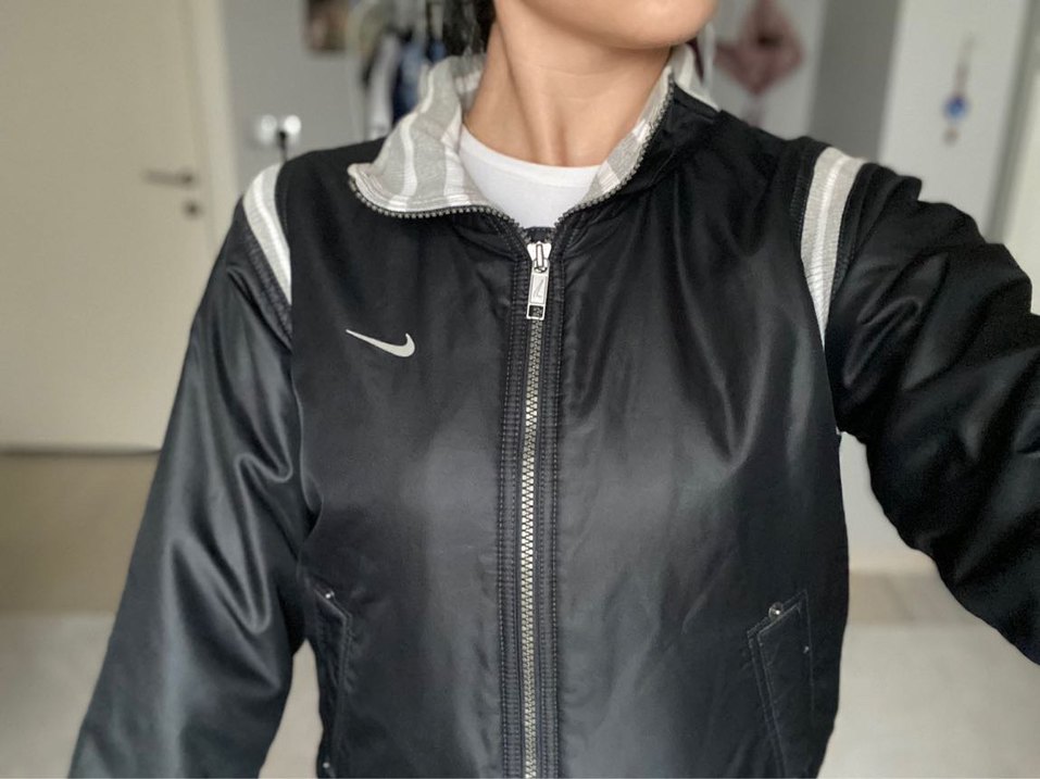 Kadın Siyah Deri Nike Ceket - Görsel 4