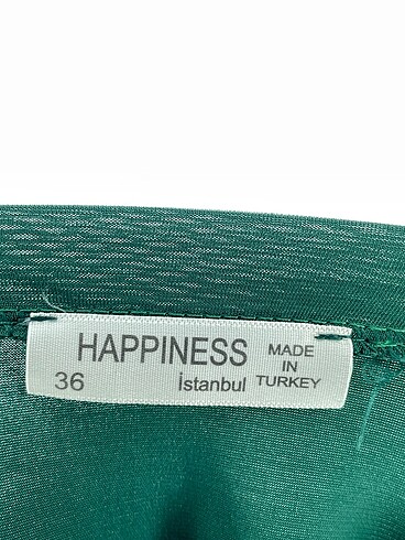 36 Beden yeşil Renk Happiness Bluz %70 İndirimli.