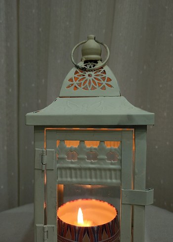 Beyaz Metal Dekoratif Fener - Görsel 8