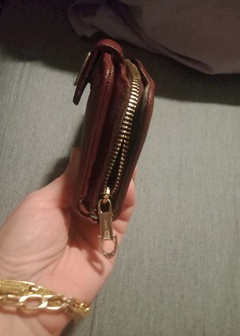 Beden us Polo bordo Deri Tokalı Kadın Cüzdanı