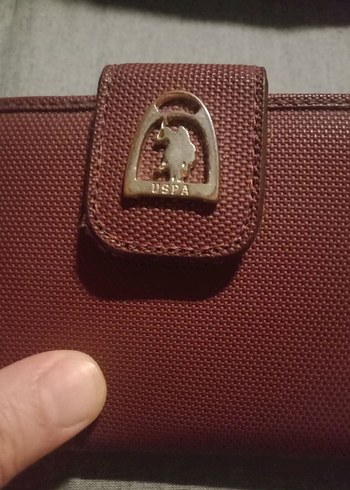 U.S Polo Assn. us Polo bordo Deri Tokalı Kadın Cüzdanı