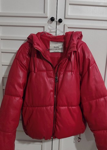 Bershka Deri şişme mont - Görsel 3