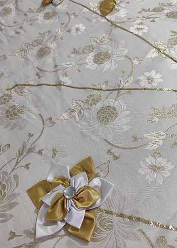 dantelli simli çift kişilik pike takımı - Görsel 5