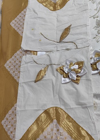 dantelli simli çift kişilik pike takımı - Görsel 4