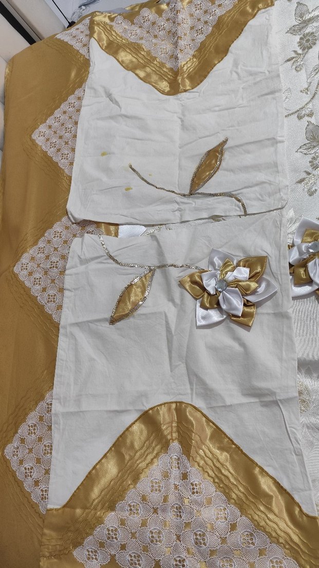 dantelli simli çift kişilik pike takımı - Görsel 4