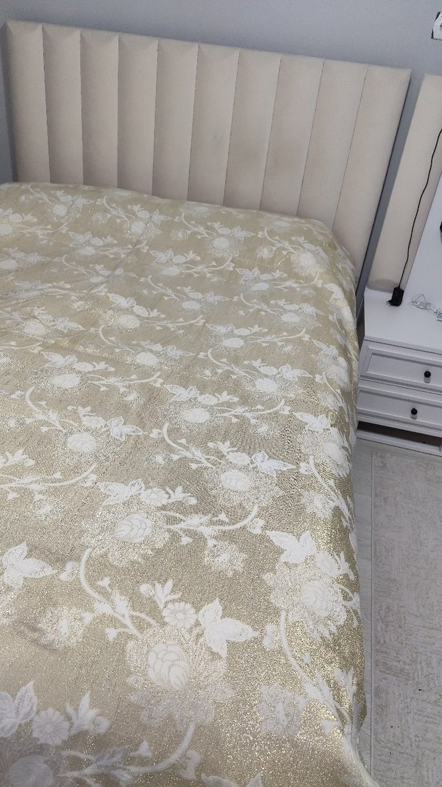 dantelli simli çift kişilik pike takımı - Görsel 3